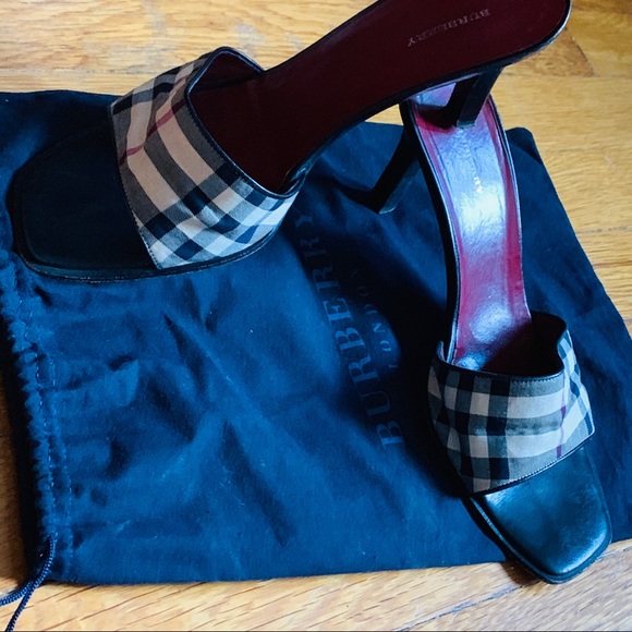 BURBERRY | Slip-on Heeled Tartan Sandals | HP🥂 - Picture 3 of 8